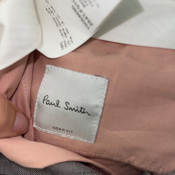 Paul Smith Womens Soho Fit Trouser Pants Size 38 Pure Wool Mid Rise Cropped - Picture 4 of 13
